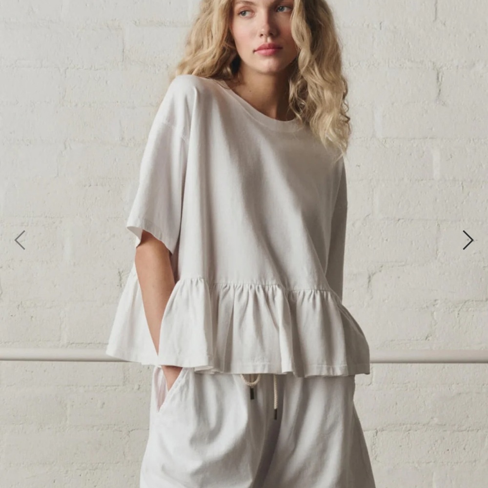 The Great Oversized Ruffle Peplum tee